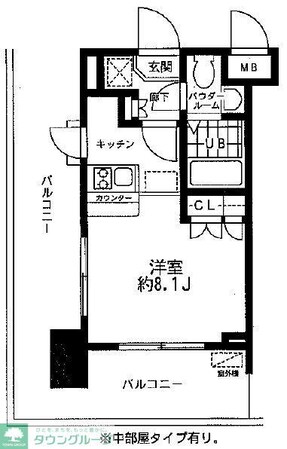 レジディア大森東の物件間取画像